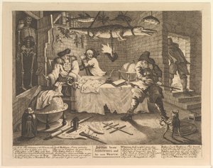 Hudibras päihittää Sidrophelin ja hänen miehensä Whacumin tekijältä William Hogarth