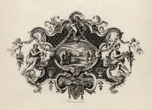 E. Chavanen kaivertaman hopeanvärisen säiliön jäljennös teoksesta "The Works of William Hogarth", julkaistu 1833 tekijältä William Hogarth