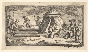 Myönnetty ohra vehnän sijaan [ensimmäinen versio] John Beaver, Roman Military Punishme..., vuoden 1725 jälkeen. tekijältä William Hogarth