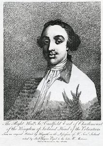 James Caulfield, Charlemontin ensimmäinen jaarli, kaiverrus Joseph Haynes, 1782 tekijältä William Hogarth