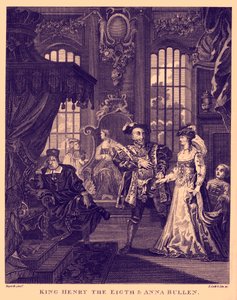 William Hogarthin kuningas Henrik VIII ja Anne Boleyn tekijältä William Hogarth