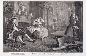 Avioliitto a la Modessa tekijältä William Hogarth
