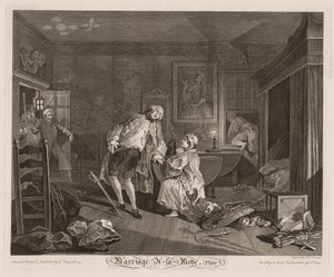 Avioliitto à la Mode: The Death of the Earl tekijältä William Hogarth