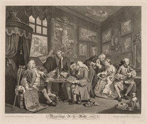 Avioliitto à la Mode: Sopimus, 1745. tekijältä William Hogarth