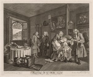 Avioliitto à la Mode: Kreivitärten kuolema, 1745. tekijältä William Hogarth