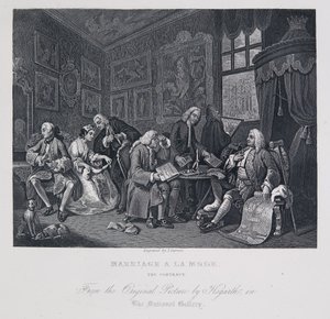 Avioliitto à la Mode: sopimus tekijältä William Hogarth