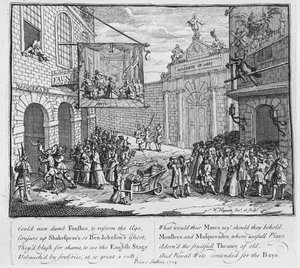 Naamiaiset ja oopperat, Burlington Gate, 1724 tekijältä William Hogarth