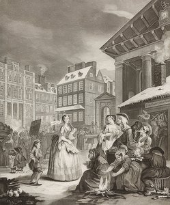 Aamu. From: The Four Times of the Day / The Four Times of the Day. 1738 tekijältä William Hogarth