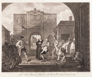 "O the Roast Beef of Old England", 1749 tekijältä William Hogarth
