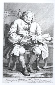 Muotokuva Simon Fraserista, lordi Lovatista (n.1667-1747) 25. elokuuta 1746 tekijältä William Hogarth