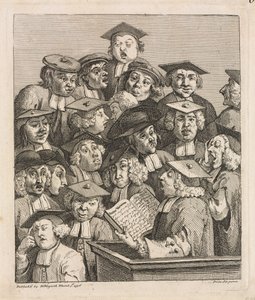 Tutkijat luennossa, 1736-1737. tekijältä William Hogarth