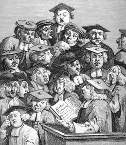 Tutkijat luennossa, 20. tammikuuta 1736-37 tekijältä William Hogarth