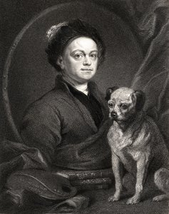 Omakuva, Galleria of Portraits -teoksesta, julkaistu 1833. tekijältä William Hogarth
