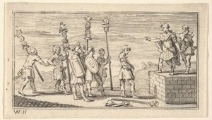 Häpeällinen erottaminen John Beaver, Roman Military Punishments, 1725, vuoden 1725 jälkeen. tekijältä William Hogarth