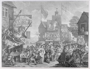 Southwarkin messut, 1733 tekijältä William Hogarth