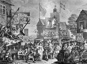 Southwarkin messut, 1733. tekijältä William Hogarth