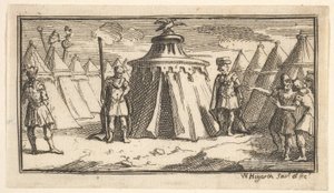 Sotilaallisen vyön tai vyön poistaminen John Beaver, Roman Military Punishments, 17..., vuoden 1725 jälkeen. tekijältä William Hogarth