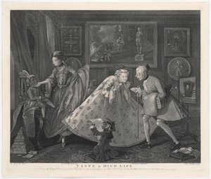Maku korkeassa elämässä, kaiverrettu Samuel Phillipsin toimesta, 1808. tekijältä William Hogarth
