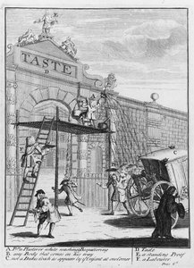 Taste, Burlington Gate, 1732 tekijältä William Hogarth
