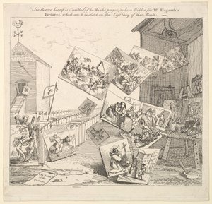 Kuvien taistelu, 1745. tekijältä William Hogarth