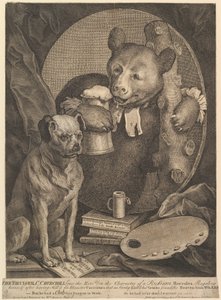 Charles Churchillin karikatyyri Bruiser, 1. elokuuta 1762. tekijältä William Hogarth