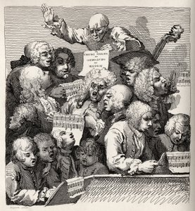 The Chorus, teoksesta "The Works of William Hogarth", julkaistu 1833. tekijältä William Hogarth