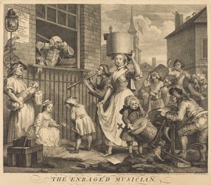 Raivostunut muusikko tekijältä William Hogarth
