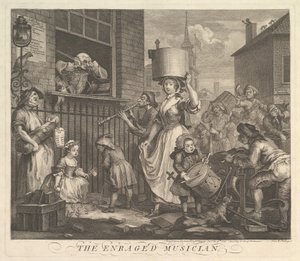 Raivostunut muusikko tekijältä William Hogarth