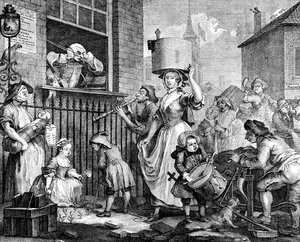 Raivostunut muusikko, 1741 tekijältä William Hogarth