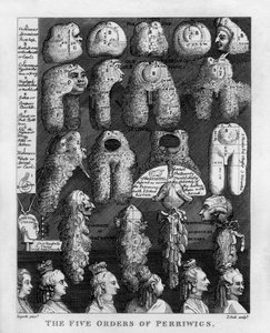 William Hogarthin George III:n peruukkien viisi ritarikuntaa tekijältä William Hogarth
