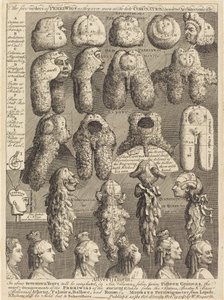 Viisi Perriwigin ritarikuntaa sellaisena kuin niitä käytettiin myöhäisessä kruunajaisissa, arkkitehtonisesti mitattuna tekijältä William Hogarth