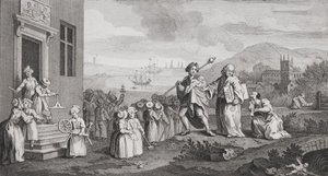 Foundlings, kaiverrus F. Morellon La Cave tekijältä William Hogarth