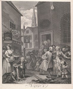 Neljä vuorokaudenaikaa, taulu II: Keskipäivä tekijältä William Hogarth