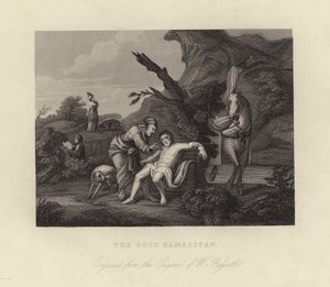 Laupias samarialainen tekijältä William Hogarth