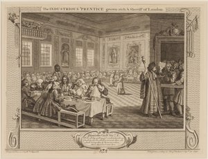 Ahkera Prentice rikastui ja Lontoon sheriffi tekijältä William Hogarth