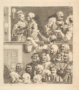 Naurava yleisö, joulukuu 1733. tekijältä William Hogarth