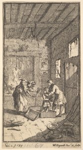 The New Metamorphosis, levy 4: Invidiosa julkaisee Fantasion, 1724. tekijältä William Hogarth