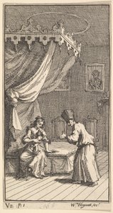 The New Metamorphosis, Levy 5: Fantasio, Muuntunut lapikoiraksi, Donna The...:n kanssa, 1724. tekijältä William Hogarth