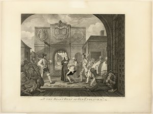 Vanhan Englannin paahtopaisti tekijältä William Hogarth