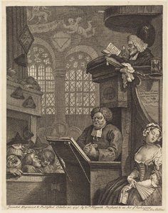 Nukkuva seurakunta tekijältä William Hogarth
