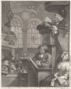 Nukkuva seurakunta tekijältä William Hogarth
