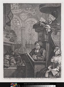 Nukkuva seurakunta tekijältä William Hogarth