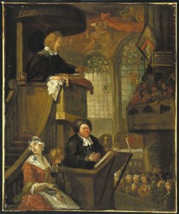 Nukkuva seurakunta, 1728 tekijältä William Hogarth