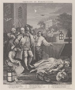 Julmuuden kolmas vaihe: täydellinen julmuus tekijältä William Hogarth