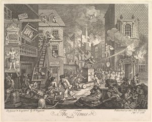 The Times, levy 1, 7. syyskuuta 1762. tekijältä William Hogarth