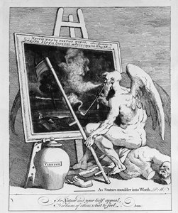 Aika polttaa kuvaa, 1761 tekijältä William Hogarth
