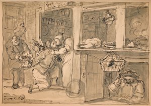 Käyttämätön piirustus teollisuudelle ja tyhjäkäynnille, 1747. tekijältä William Hogarth