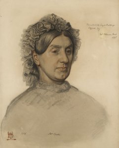 rouva Thomas Combe (1806-1893) (punainen ja musta liitu) tekijältä William Holman Hunt