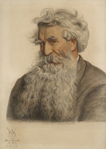Muotokuva Thomas Combesta, yliopiston kirjapainosta (1796-1872) (punainen ja musta liitu)