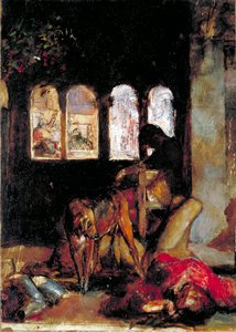 Luonnos "Pyhän Agnesin aatto", vuodelta 1847 tekijältä William Holman Hunt